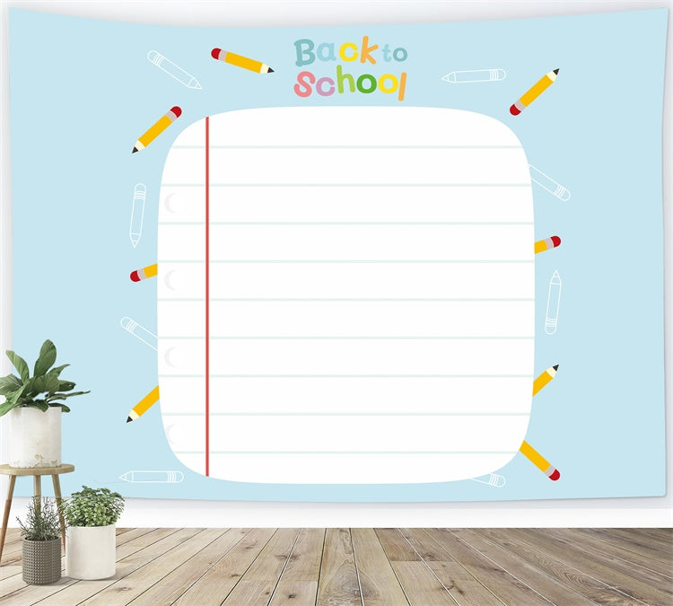 Toile de Fond de Cahier pour la Rentrée Scolaire BRP7-9