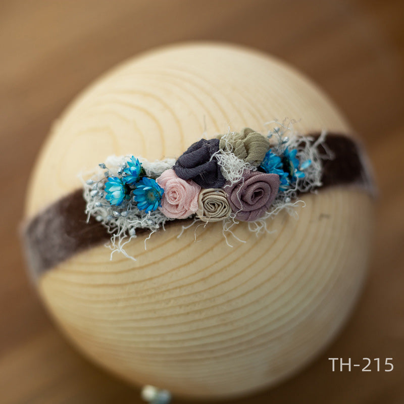 Photographie Nouveau-né Velours Fleur Pearl Coiffe TH2