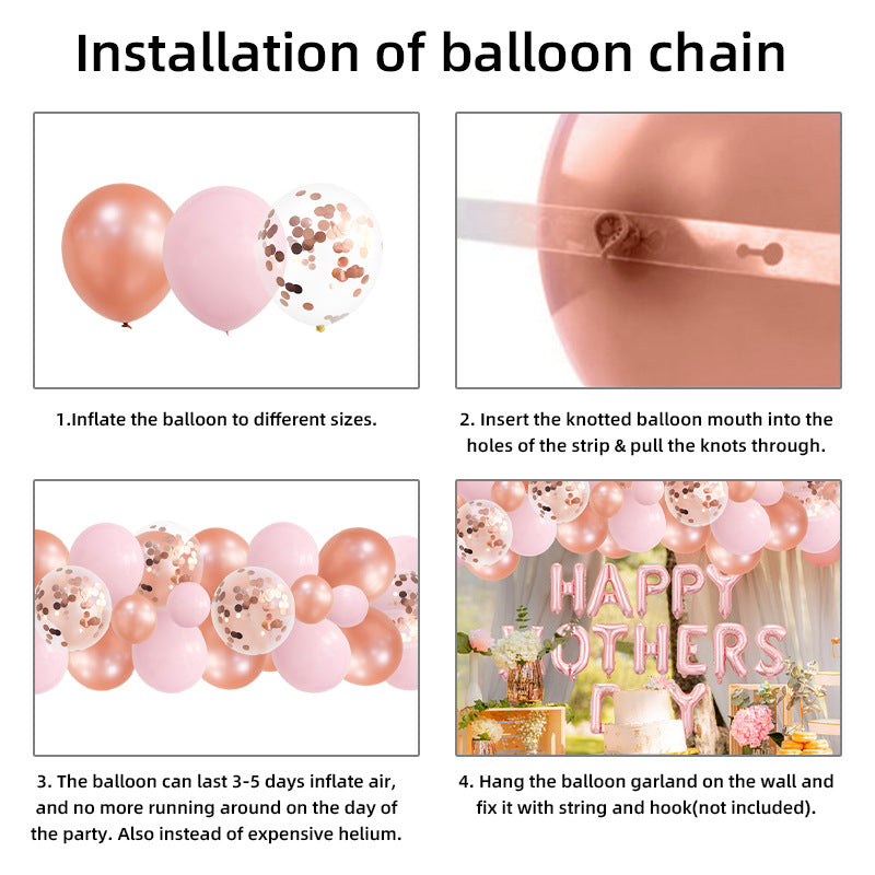 Ensemble de Chaîne de Ballons pour la Fête des Mères BA7