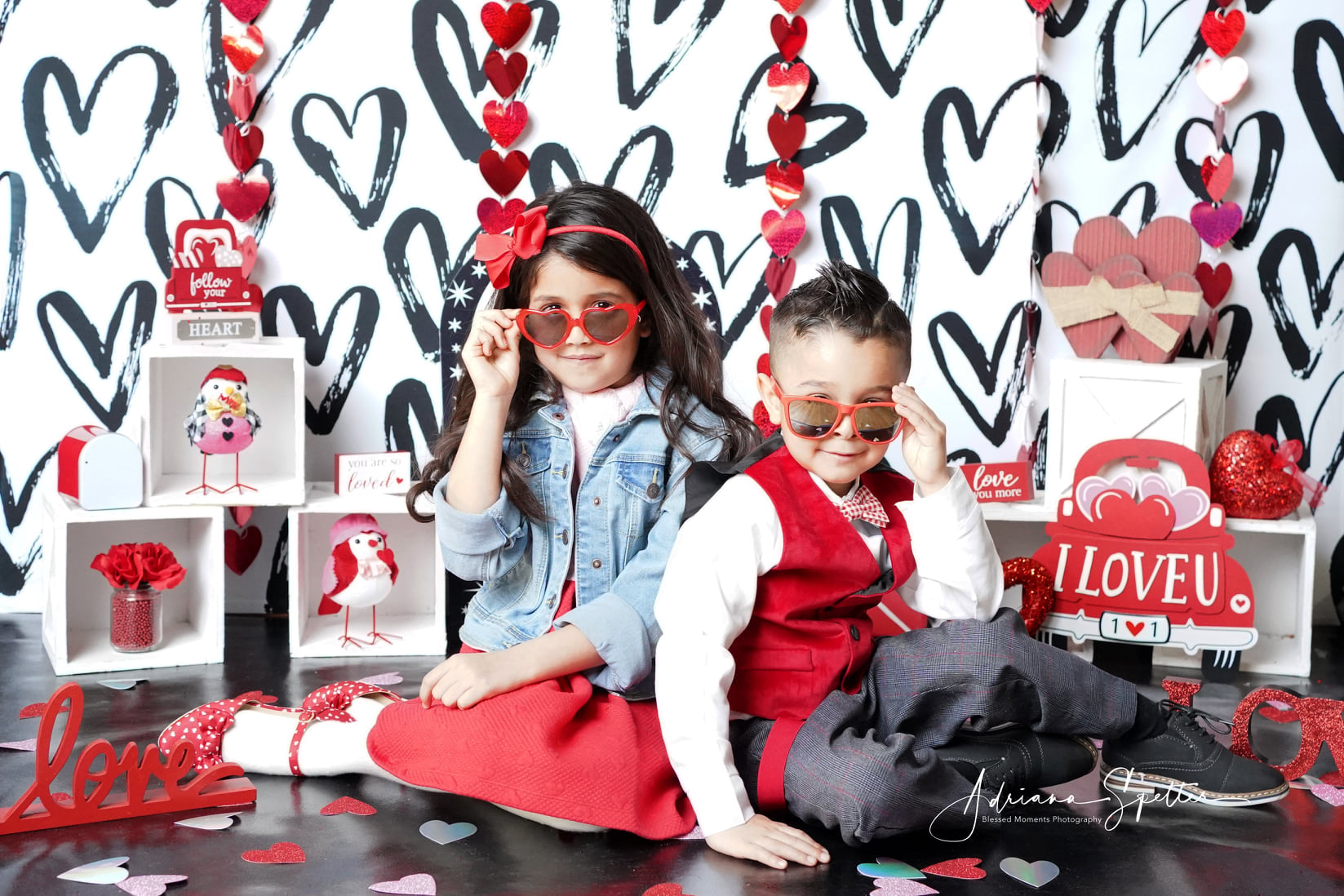 Toile de fond Saint-Valentin Toile de fond Saint-Valentin mur blanc cœurs MRR10-36