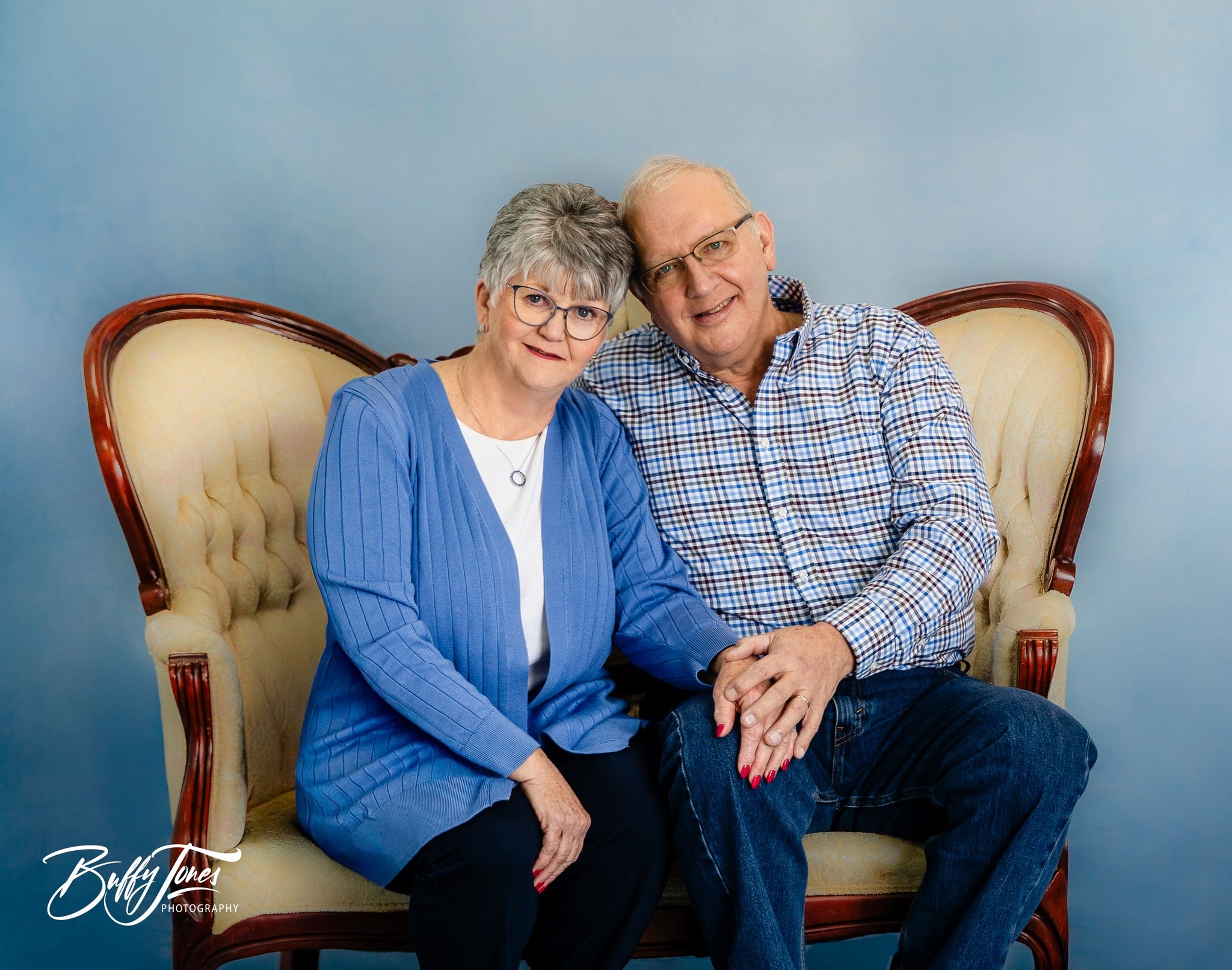 Bleu Abstrait Texture Portrait Photographie Toile de Fond GC-151