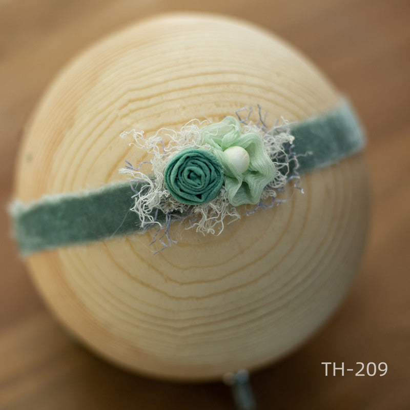 Photographie Nouveau-né Velours Fleur Pearl Coiffe TH2