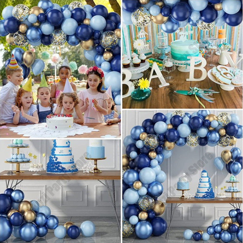 Chaîne de Ballons Bleu Métallique Décoration de Fête d'Anniversaire BA9
