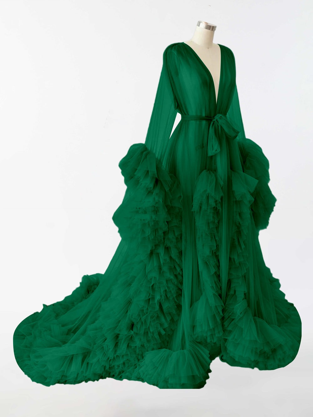 Robe longue en tulle transparent pour la photographie de maternité RB4