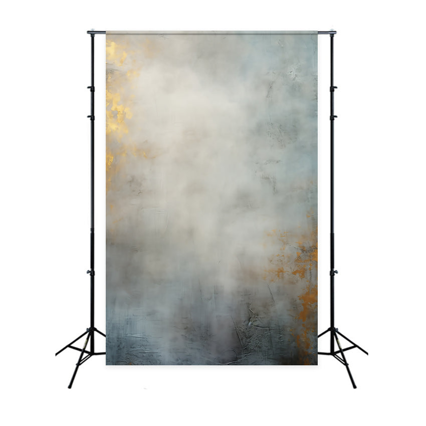 Toile de fond Portrait Gris Majestueux Mur Doré BRP-11-619