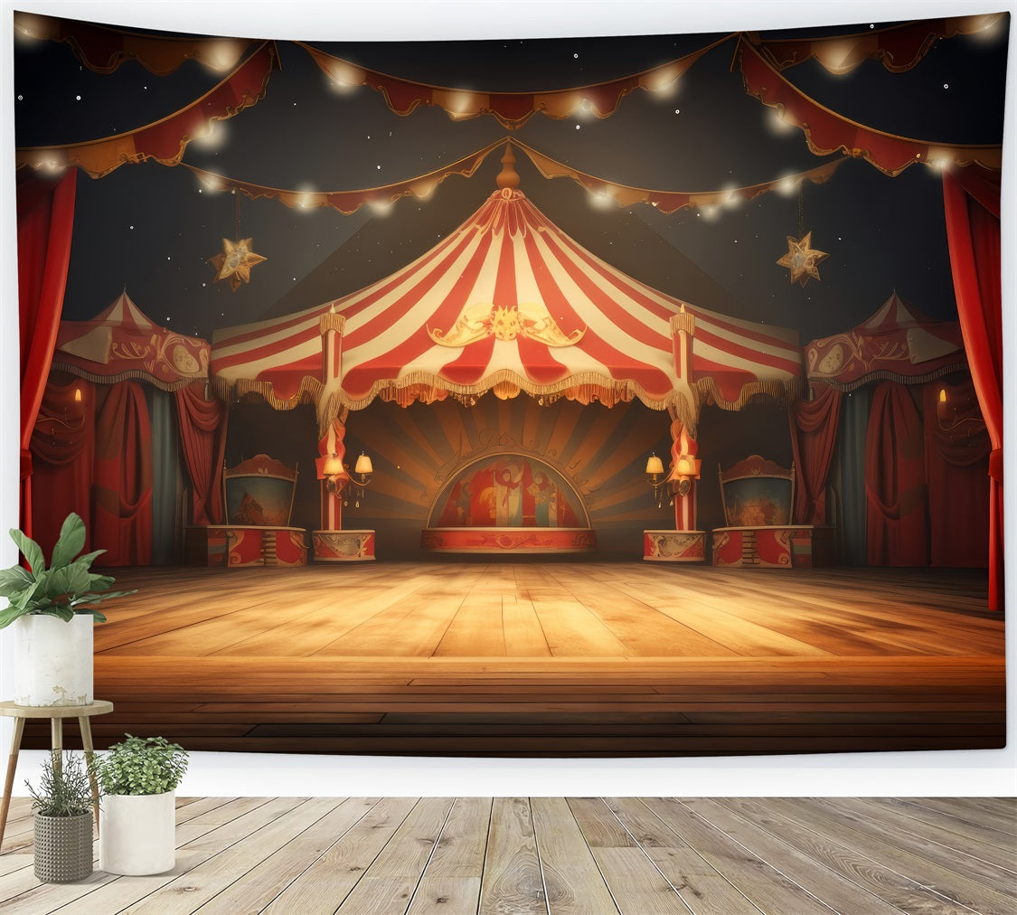 Toile de Fond Cirque Tente Étoiles Lumineuses BRP1-176