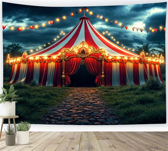Toile de Fond Cirque Tente Nocturne BRP1-181