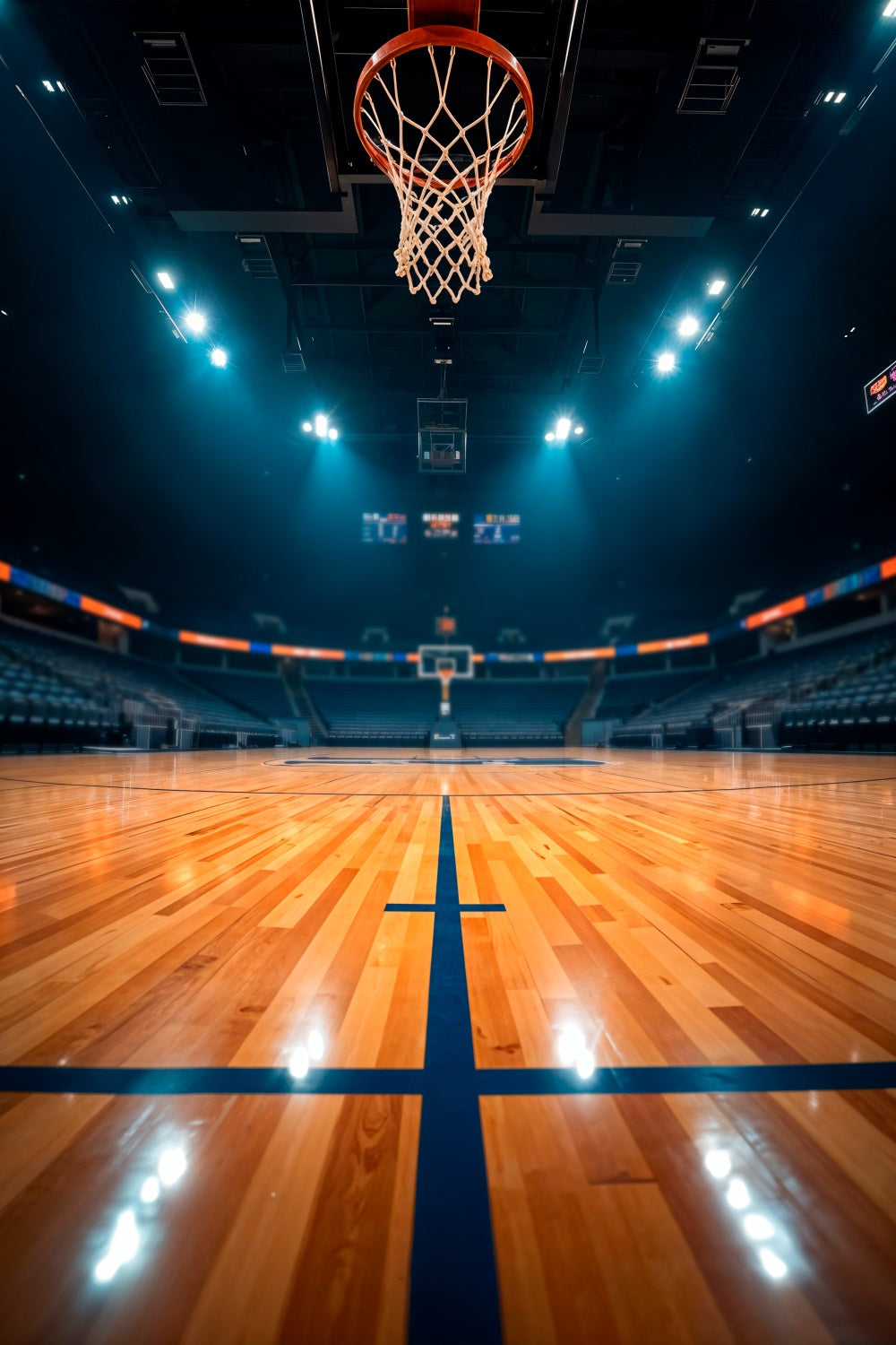 Toile de fond Photo Terrain de Basket Nuit de Jeu Professionnel BRP1-333