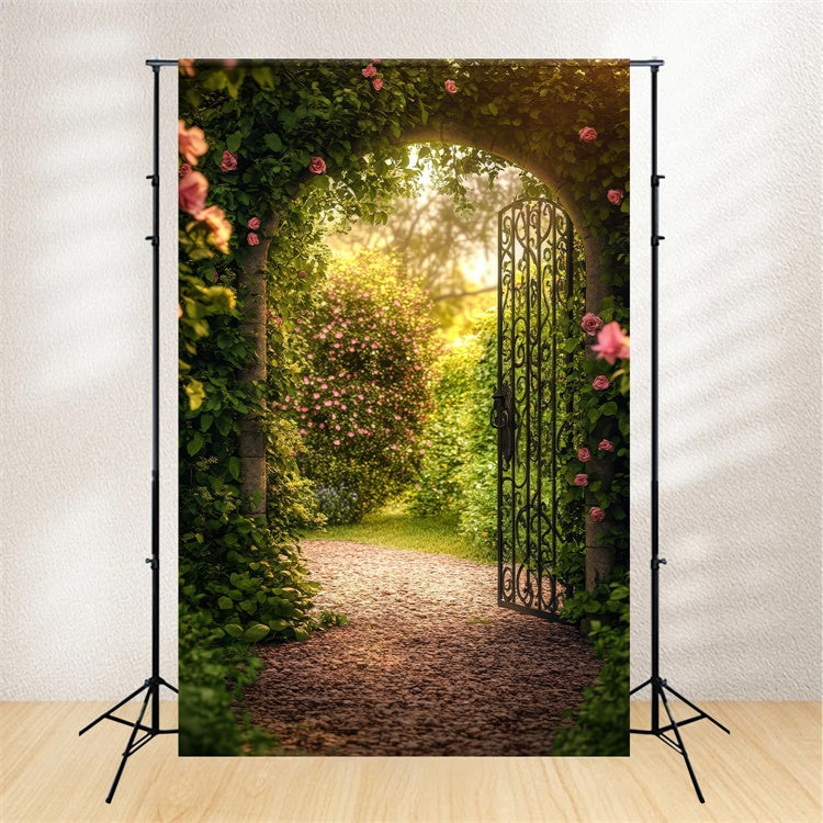 Toile de fond Fleur Allée Jardin Rustique Arche BRP1-391