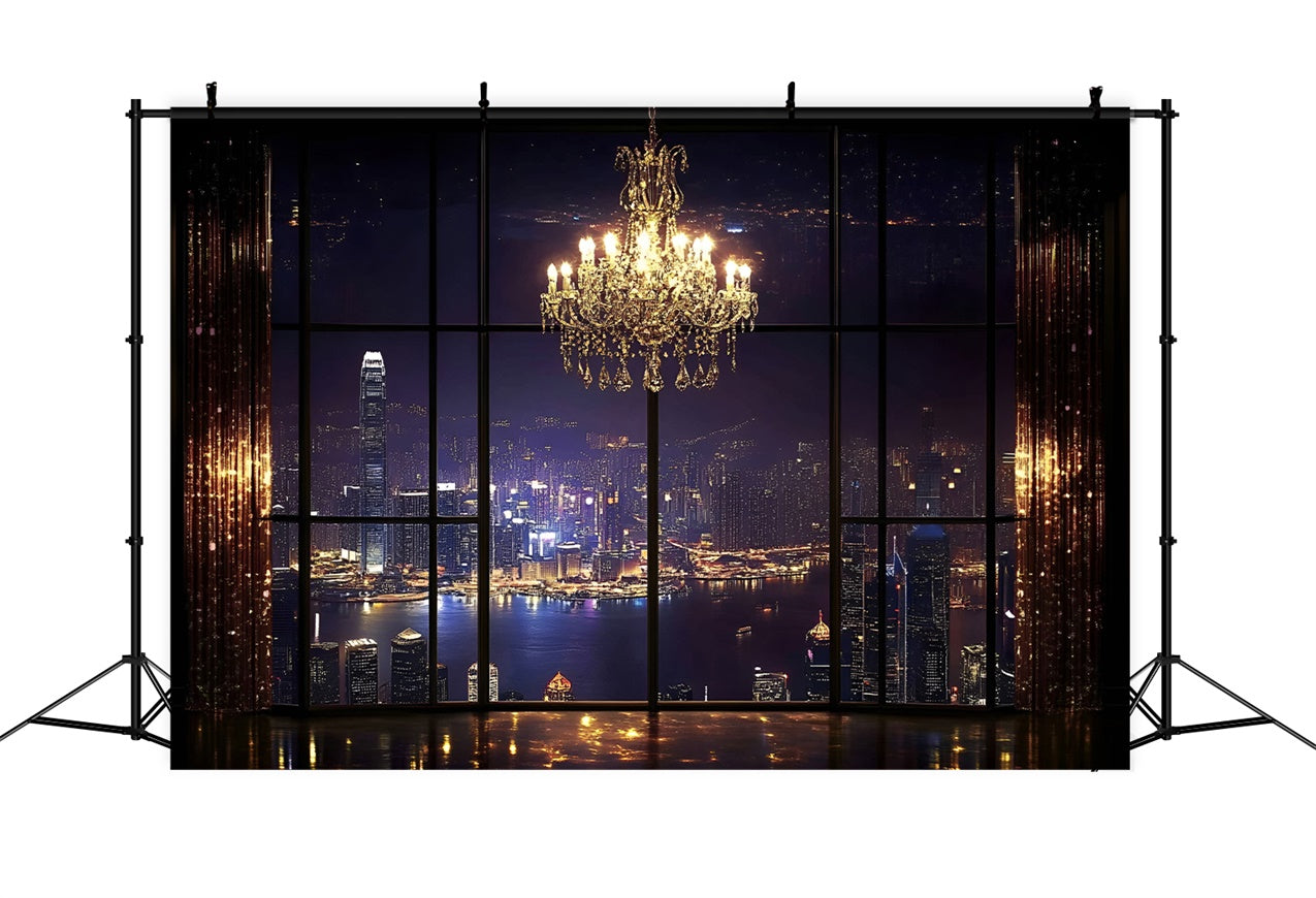 Toile de fond Boudoir Paysage Urbain Lustre Cristal BRP1-448
