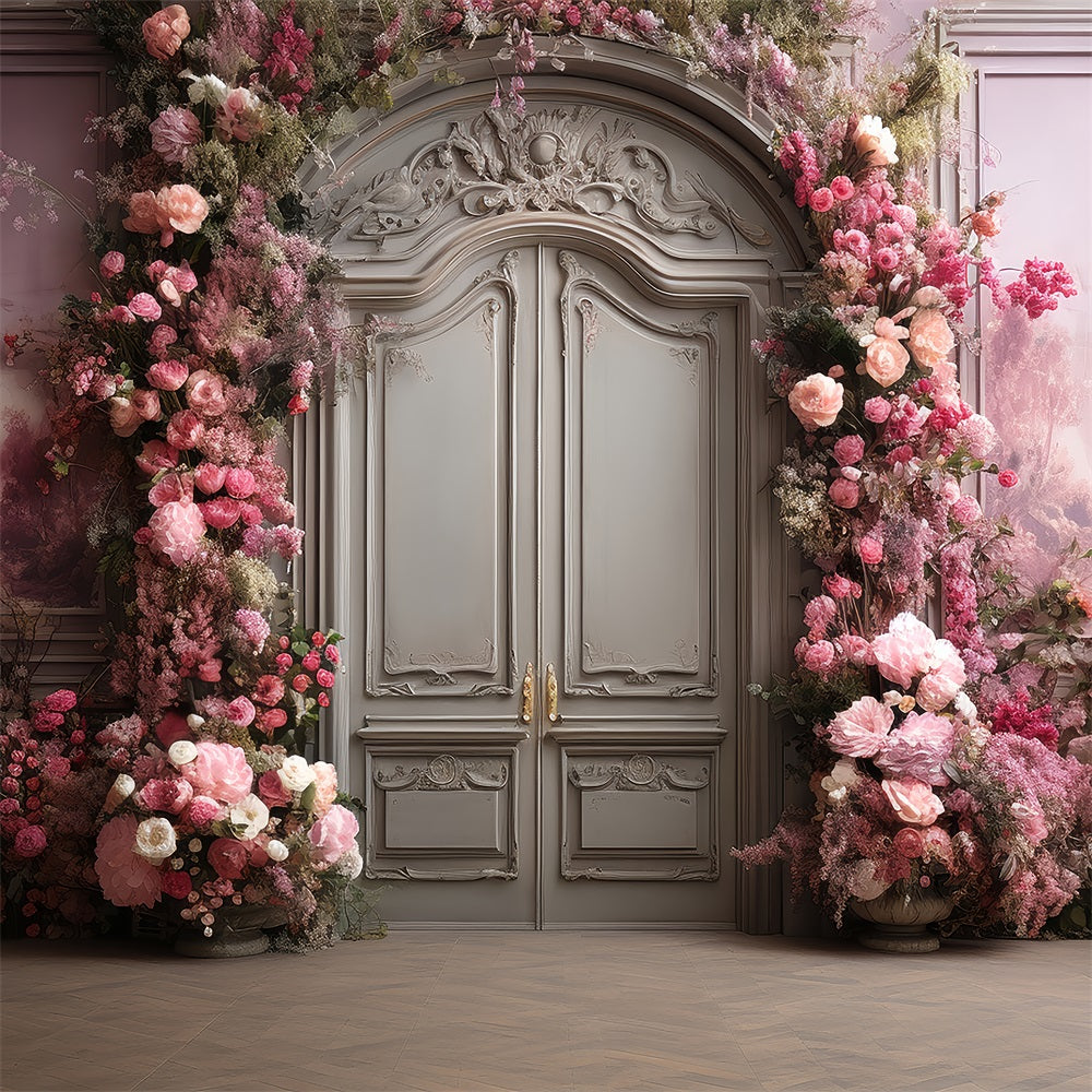 Toile de Fond Photographie Rétro Décor Floral Rose BRP10-284
