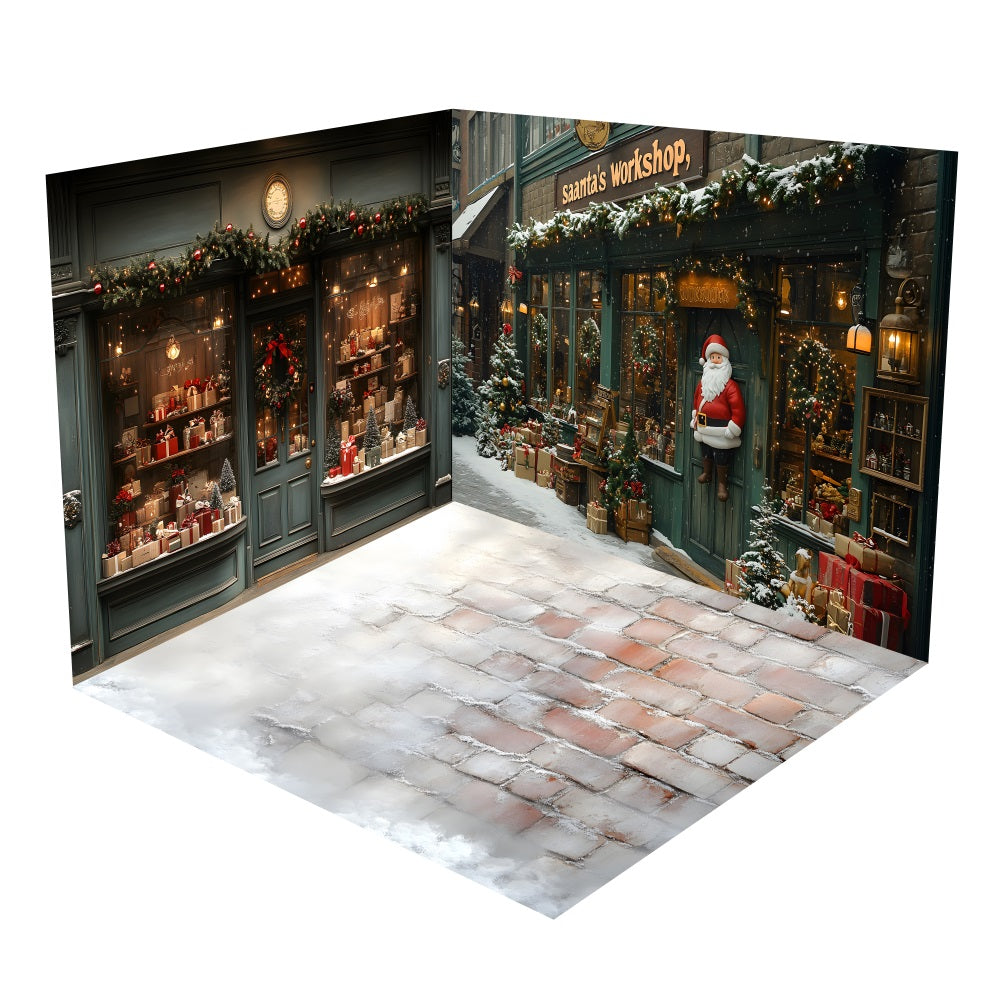 Ensemble de Salle Atelier du Père Noël Décor BRP10-452