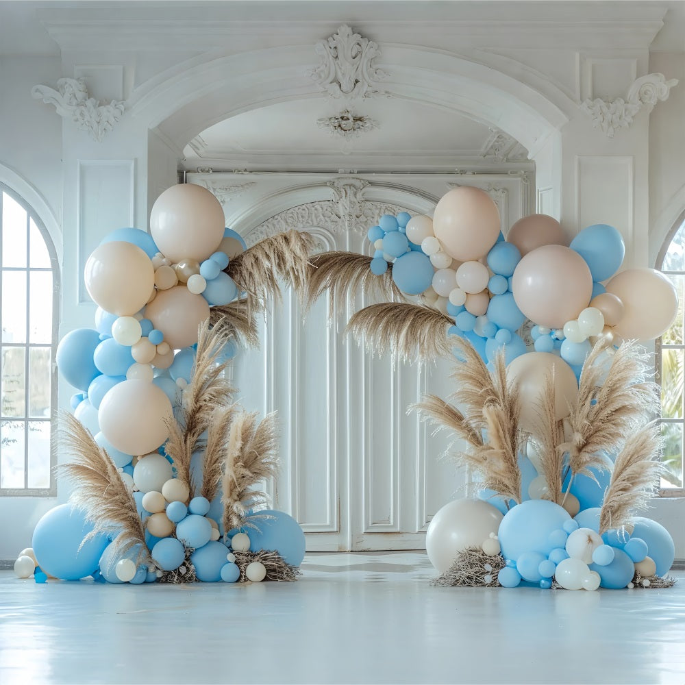 Toile De Fond Thème Bohémien Ballon Tropical Palmier BRP10-593