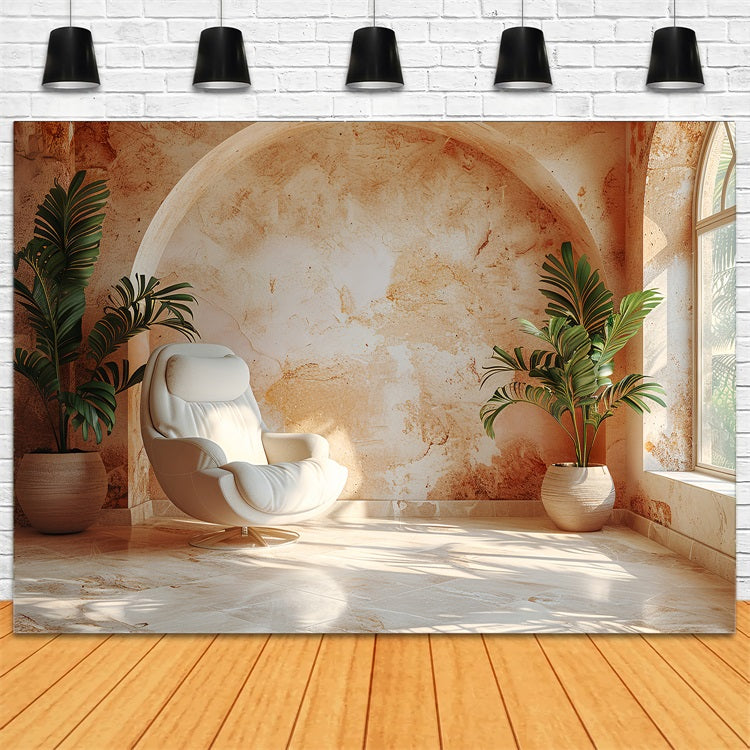 Toile De Fond Bohémien Design Arche Palmier BRP10-607