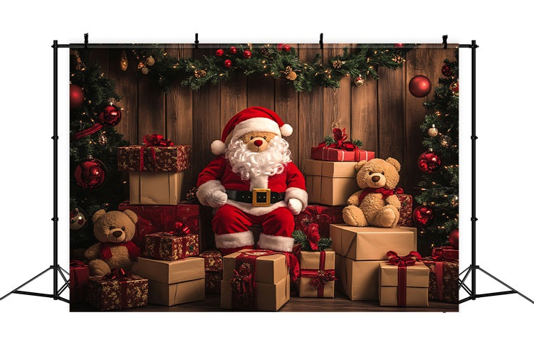 Toile De Fond Noël Atelier Du Père Noël Vitrine Cabine Photo BRP10-629
