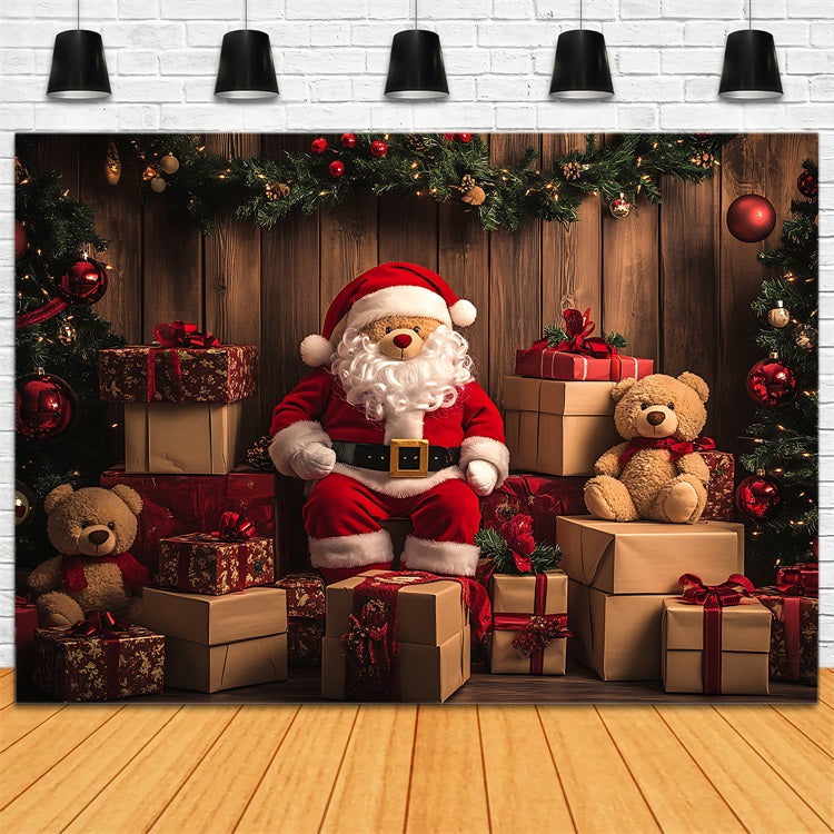 Toile De Fond Noël Atelier Du Père Noël Vitrine Cabine Photo BRP10-629