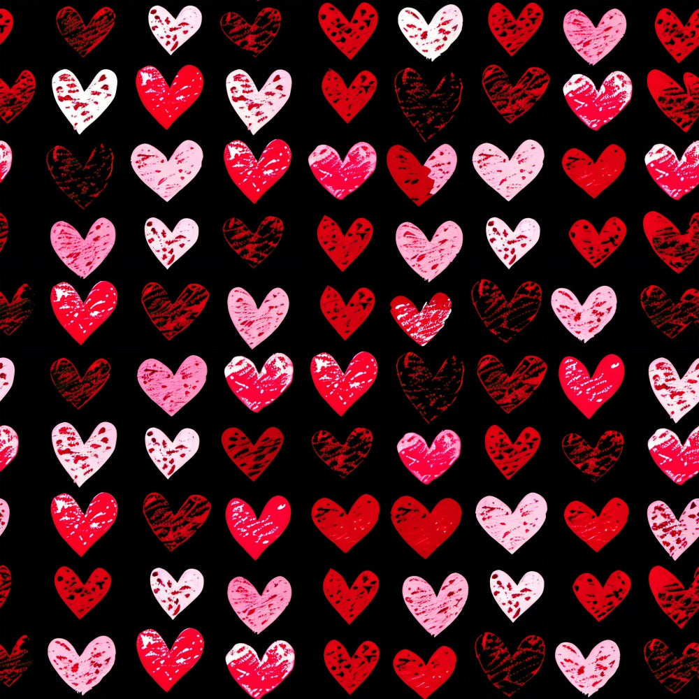 Toile de fond Saint-Valentin Cœurs Texturés Gribouillés Amour BRP11-452