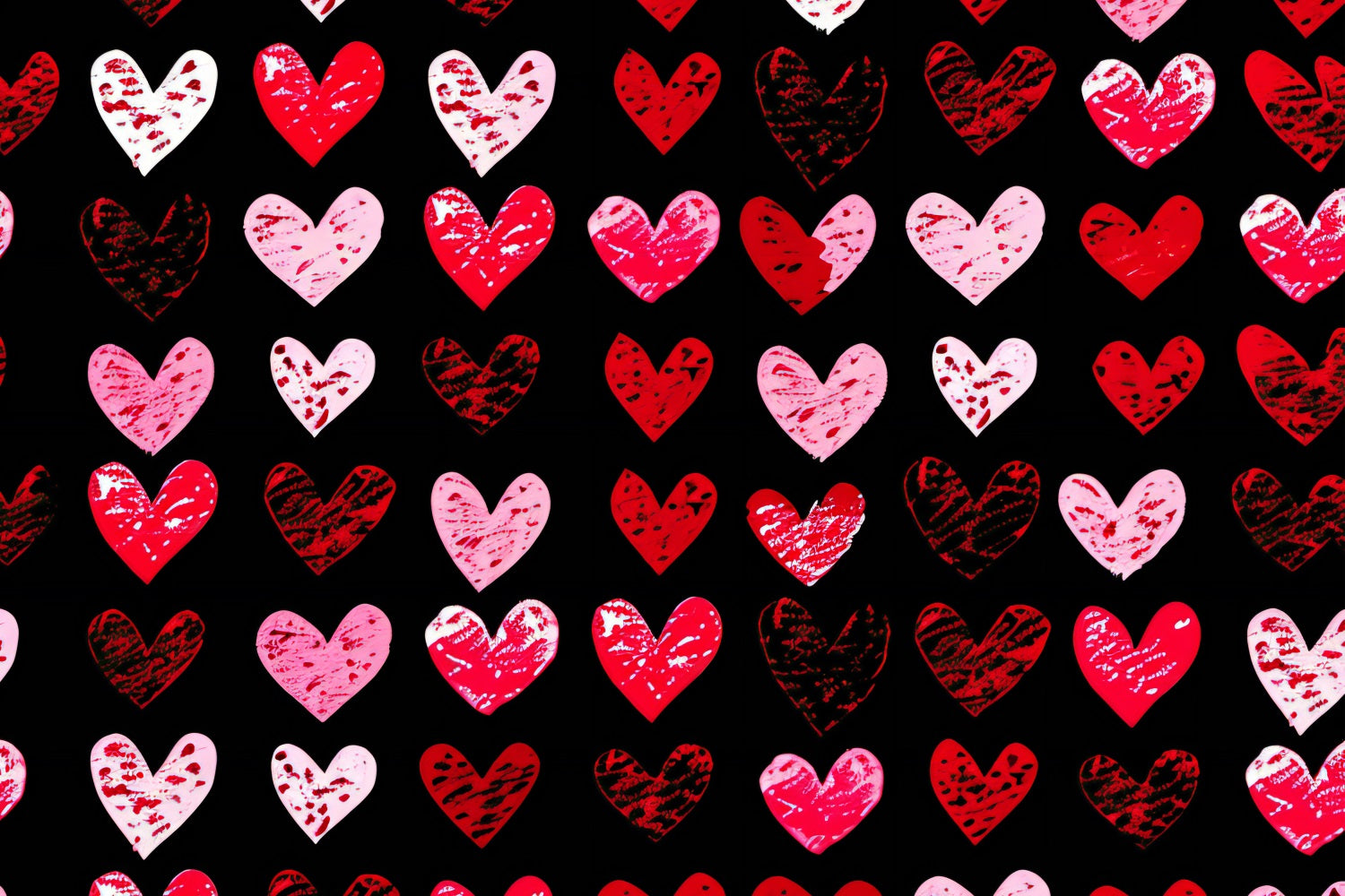 Toile de fond Saint-Valentin Cœurs Texturés Gribouillés Amour BRP11-452