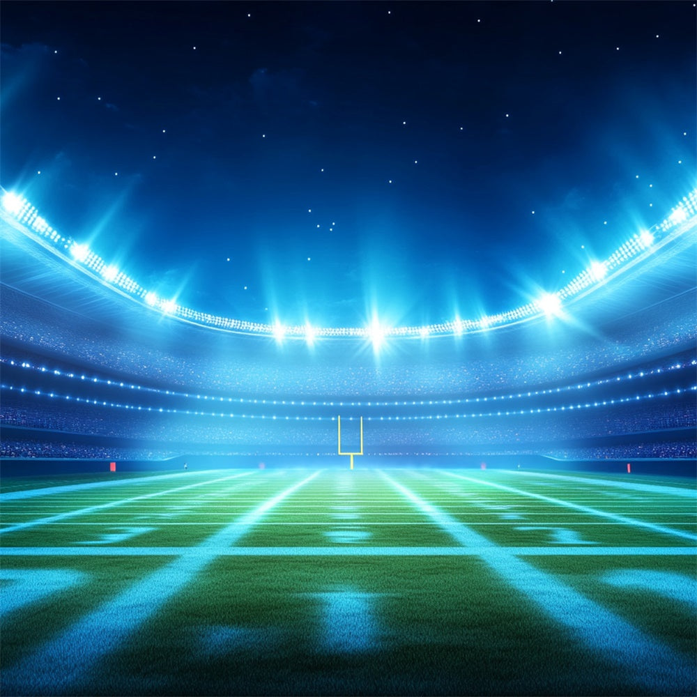 Fond Sport Photographie Football Nuit Stade Scintillant BRP12-591