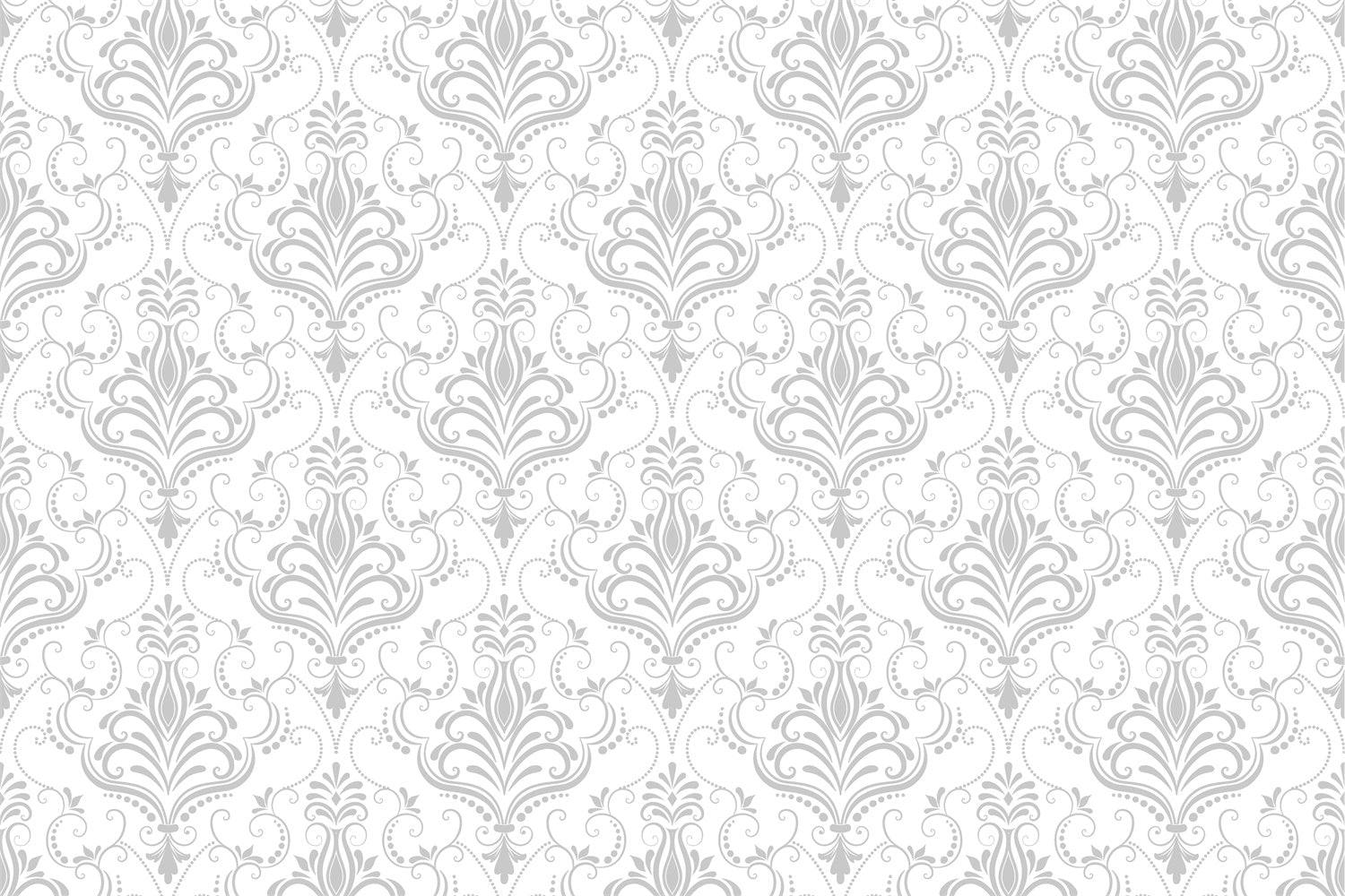 Toile de fond Photographie Damassé Gris Clair Floral Orné BRP12-596
