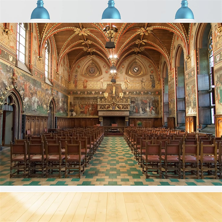 Toile de fond Église Design Peintures Religieuses Médiévales Art BRP12-716