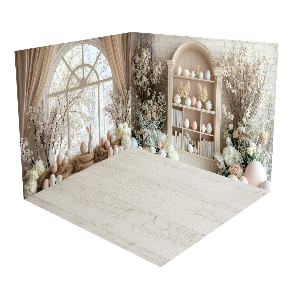 Ensemble de Salle Lapin de Pâques Beige Doux BRP2-22