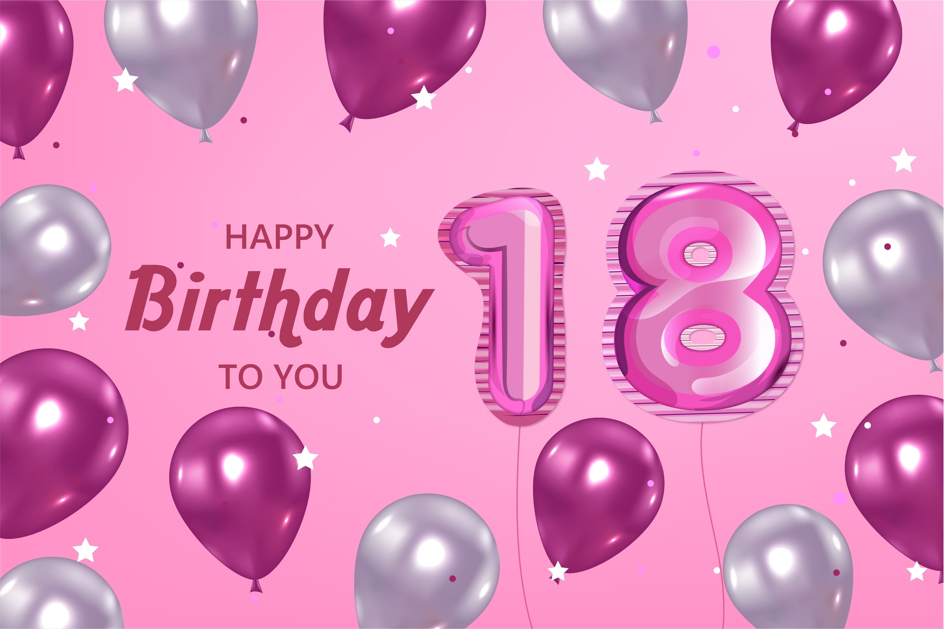 Toile de fond Photo Anniversaire Ballons Scintillants 18ème BRP2-232