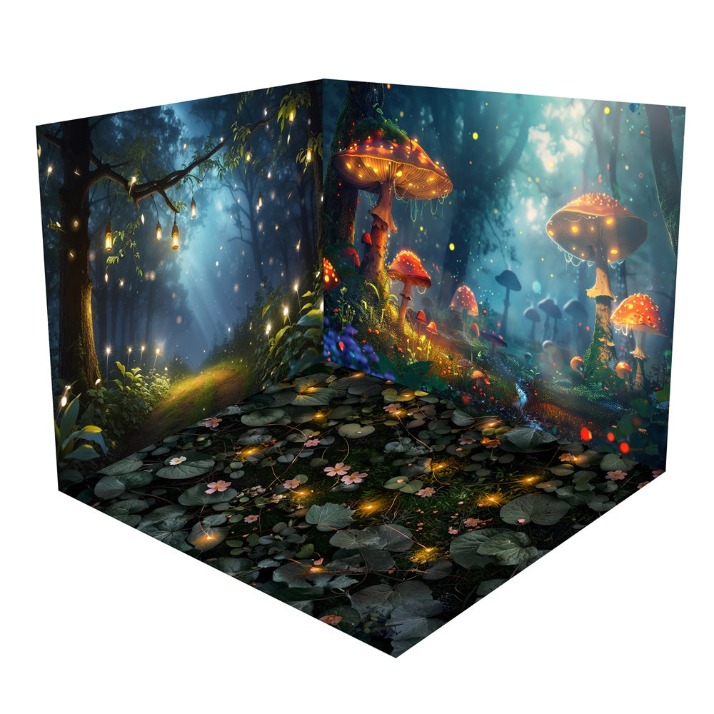 Ensemble de Salle Forêt Enchantée Champignons Lumineux BRP2-6