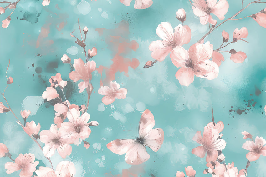 Fond Photo Fleurs Aquarelle Rêveuse Florale BRP2-62