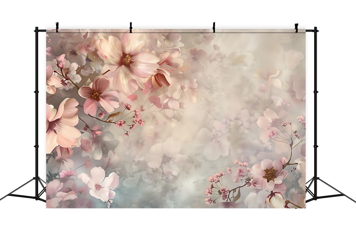 Fond Floral Photo Douce Brume de Fleurs Florales BRP2-63