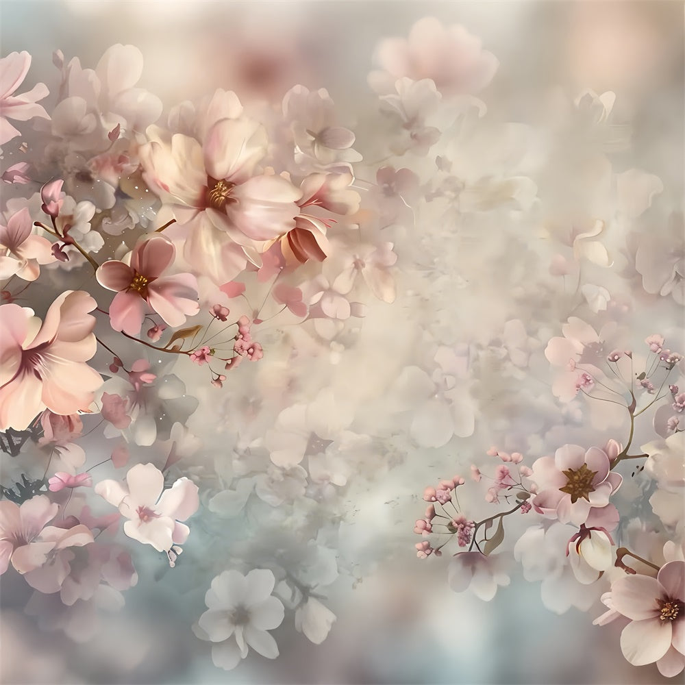 Fond Floral Photo Douce Brume de Fleurs Florales BRP2-63