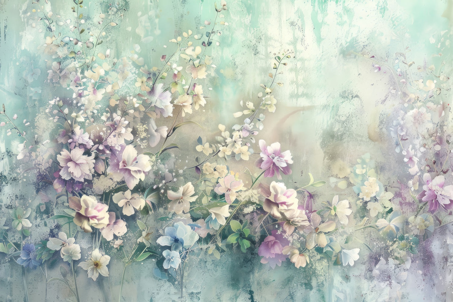 Fond Photo Floral Aquarelle Douce Rêverie BRP2-72
