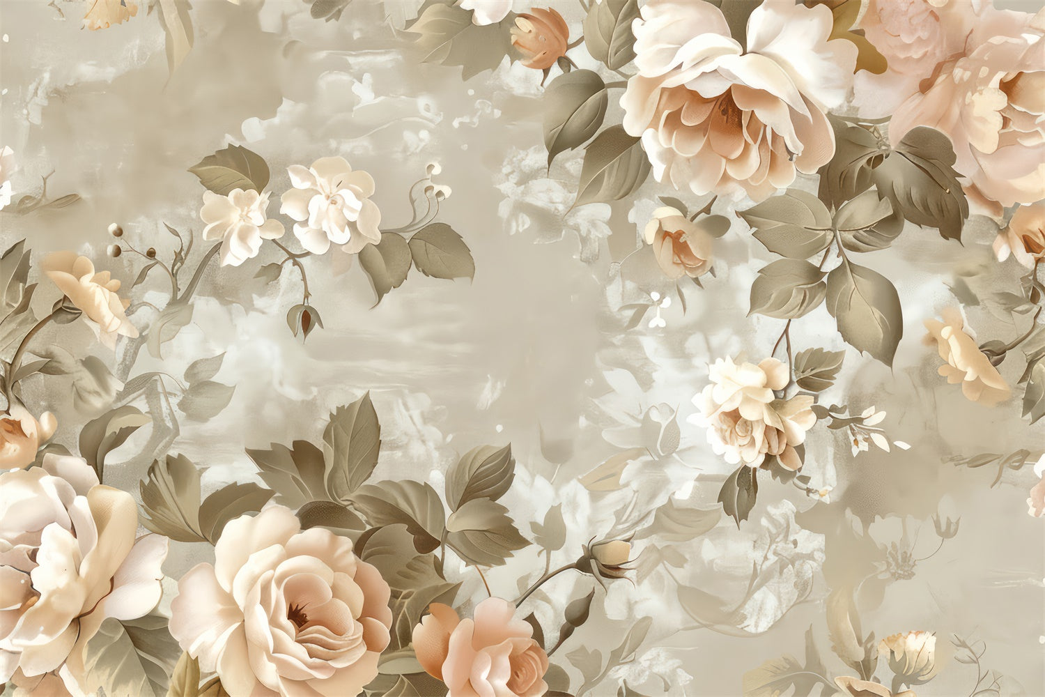 Fond Floral Photo Rose Vintage Douce Romantique BRP2-73