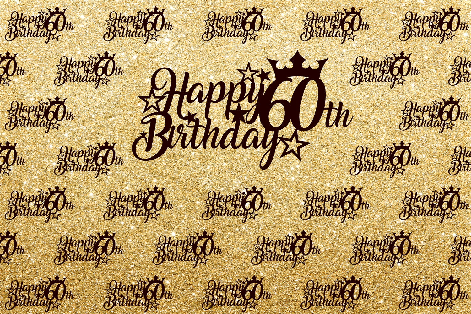 Toile de fond Photo Anniversaire Paillettes Dorées 60ème BRP3-105