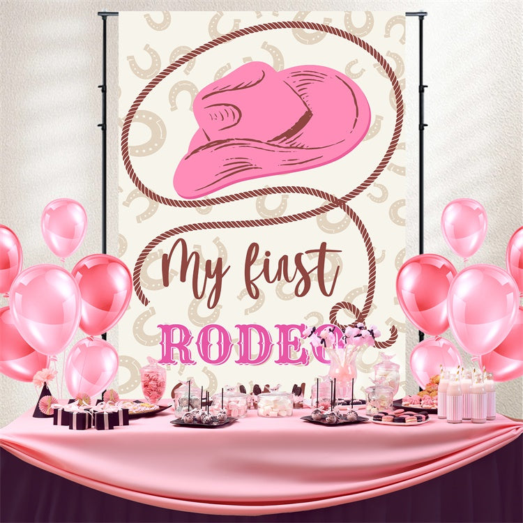 Toile de fond Deco Anniversaire Rodéo Cowgirl Sweet 16 BRP3-39