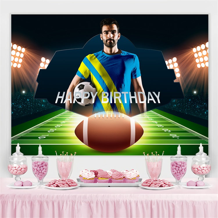 Toile de fond Anniversaire Personnalisable Fête Sportive BRP4-20