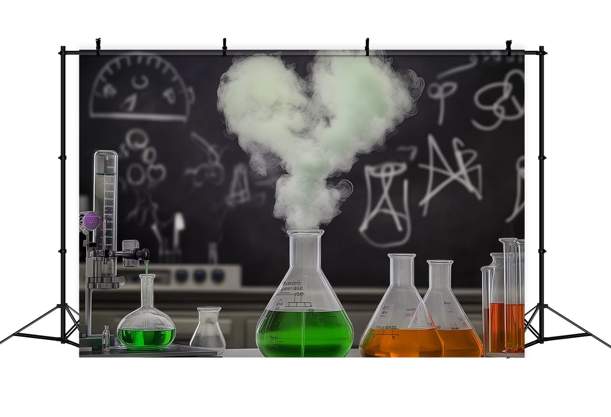 Toile de fond Laboratoire de Chimie Expérience Fumée Amusante BRP57-46