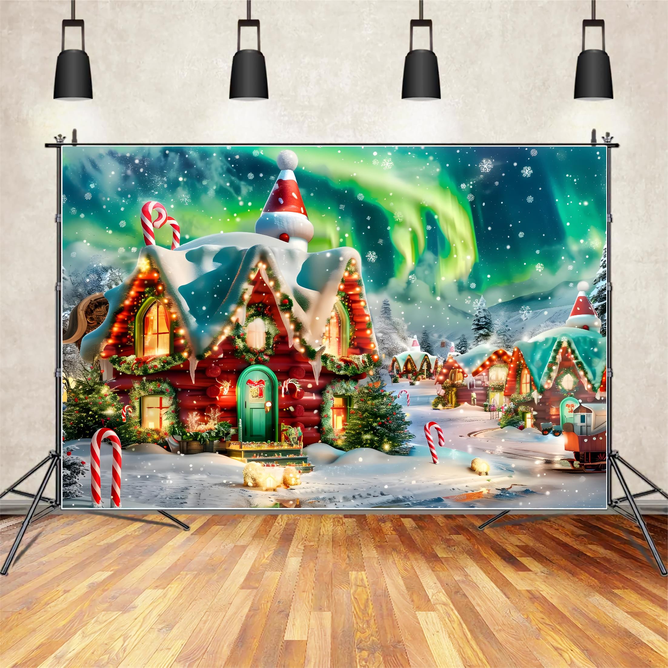 Toile de fond de Village Enchanté des Lutins de Noël BRP7-217
