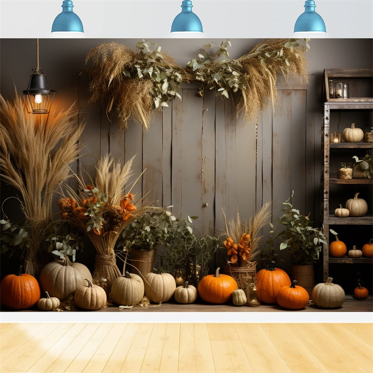 Toile de fond murale de citrouilles d'automne pour la photographie BRP7-67