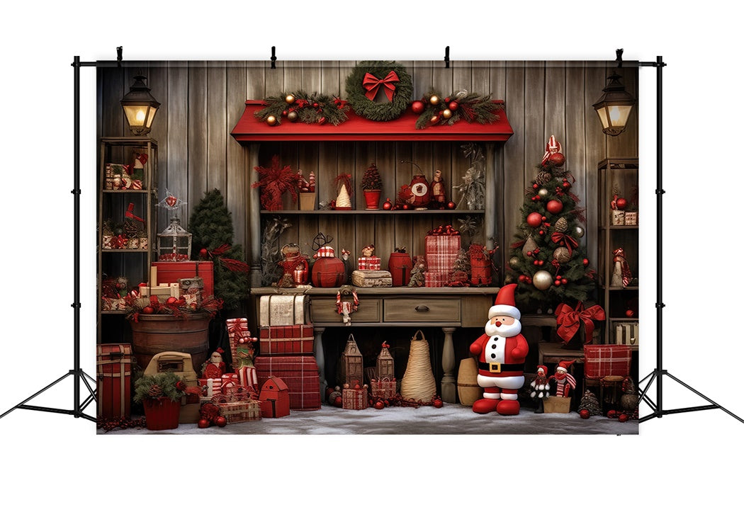 Toile de Fond Atelier Confortable du Père Noël BRP8-100