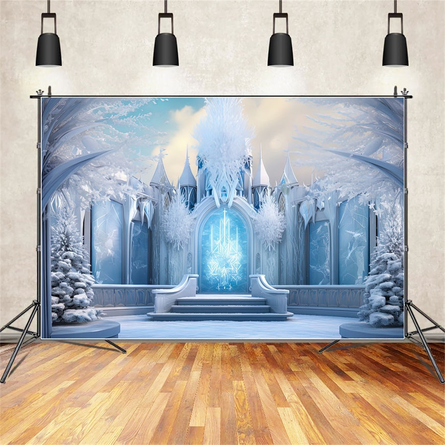 Toile de Fond Château de Noël du Pays des Rêves Glacé BRP8-104