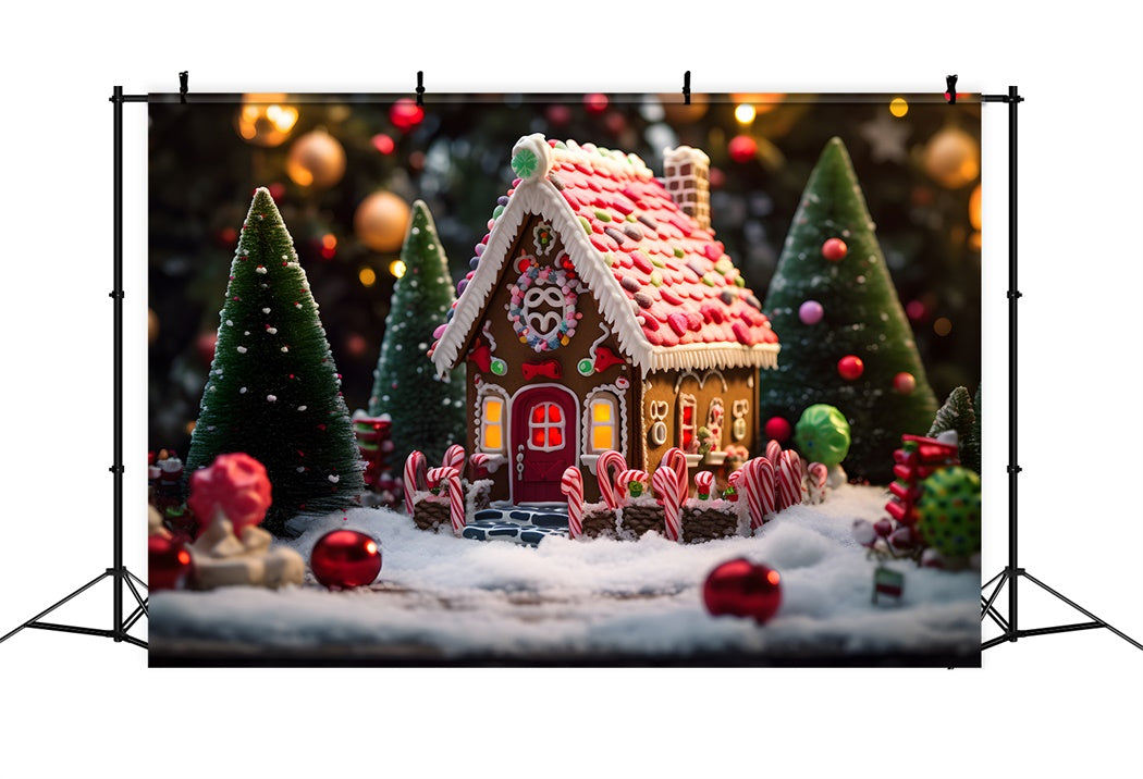 Toile de Fond Pays des Merveilles en Pain d'Épices de Noël BRP8-117