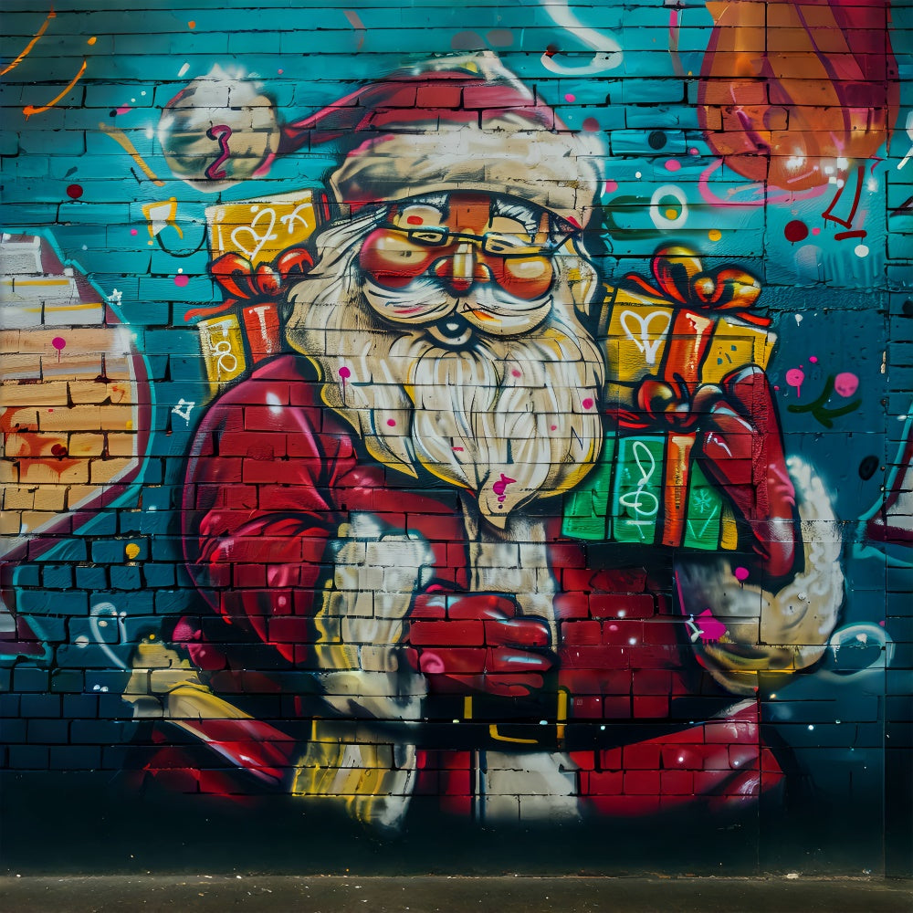 Toile de Fond Graffiti du Père Noël BRP8-147