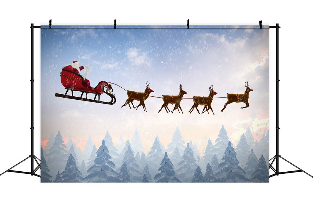 Toile de Fond Voyage Magique du Père Noël BRP8-83