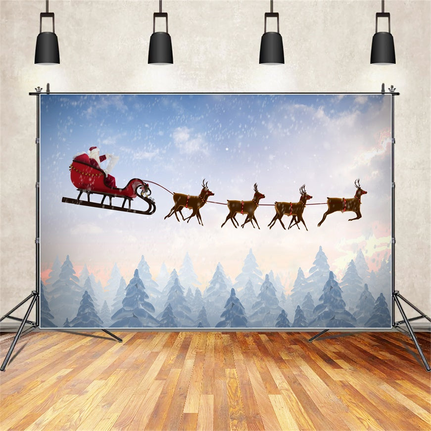 Toile de Fond Voyage Magique du Père Noël BRP8-83