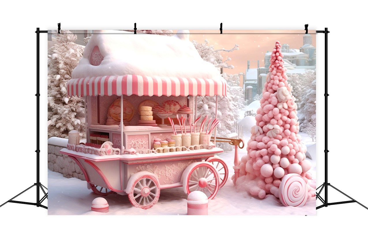 Toile de fond Chariot Candyland Merveille d'hiver givré BRP9-285