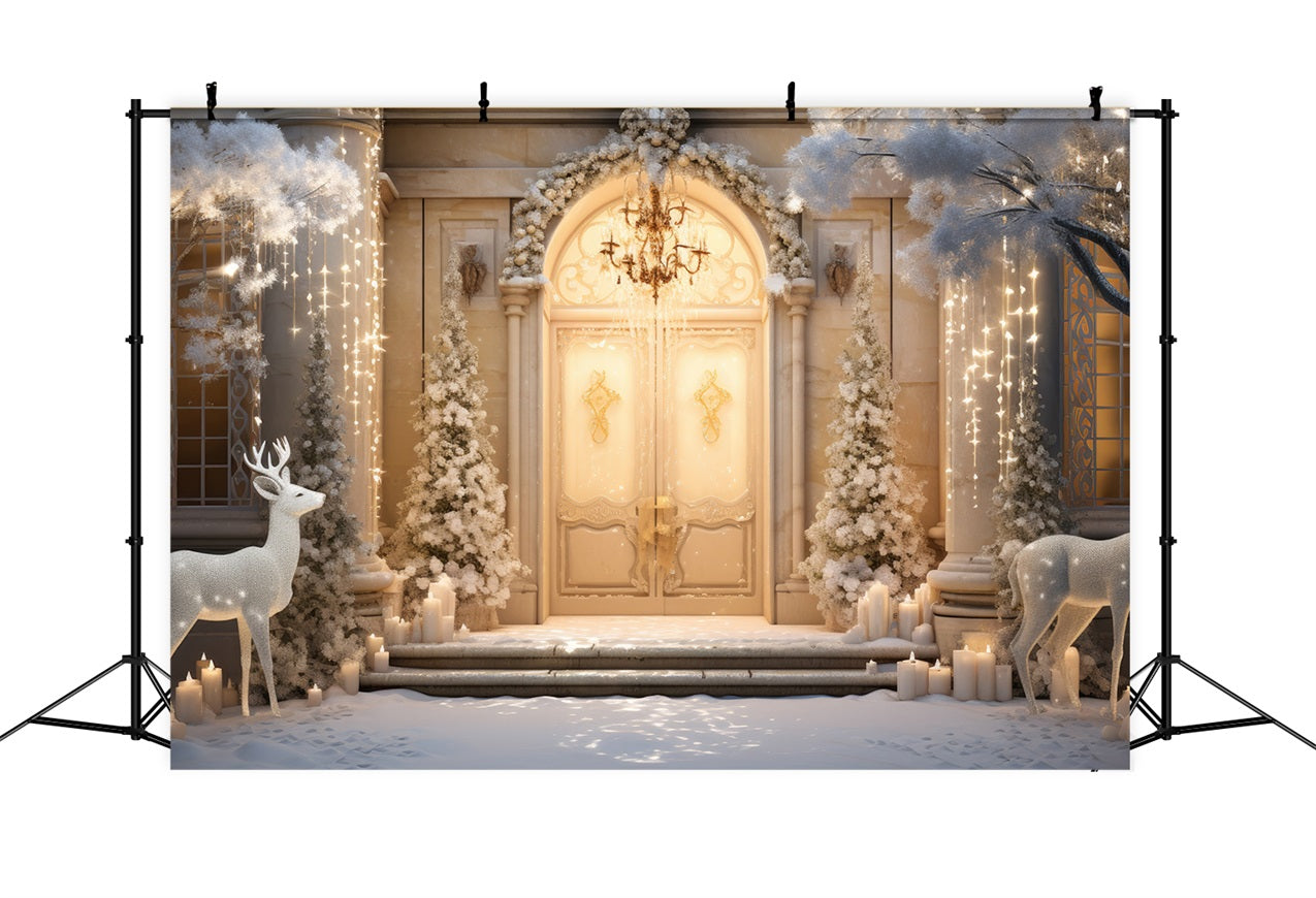 Toile de fond Rennes Merveille d'hiver Bougies BRP9-359