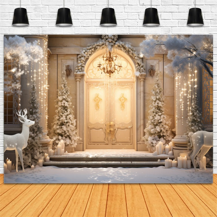 Toile de fond Rennes Merveille d'hiver Bougies BRP9-359
