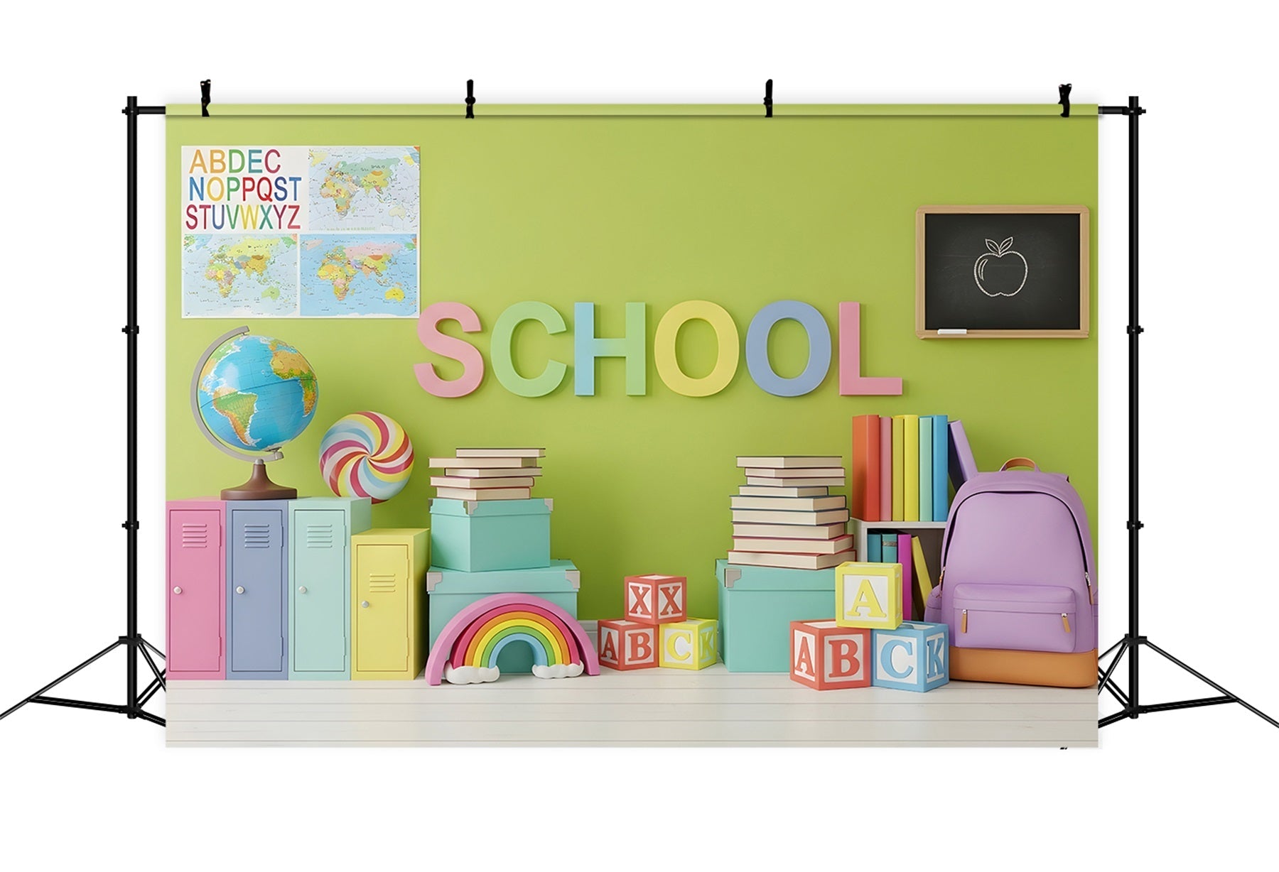 Fond Photo Ecole Fournitures Scolaires Colorées Par Magali