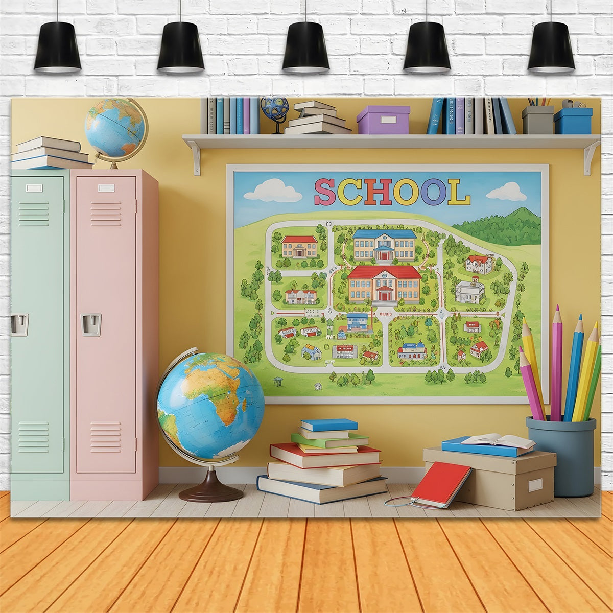 Fond Photo Rentrée Scolaire Carte de Campus Lumineuse Par Magali